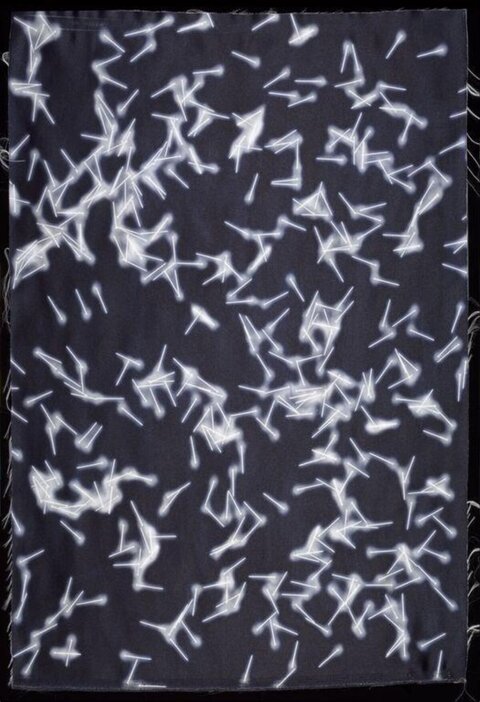 Abstract Glowing White Lines Pattern