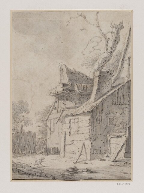 Ink Sketch of Country Cottages