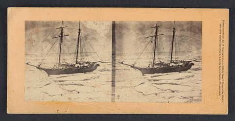 Two-Masted Ship Trapped in Sea Ice
