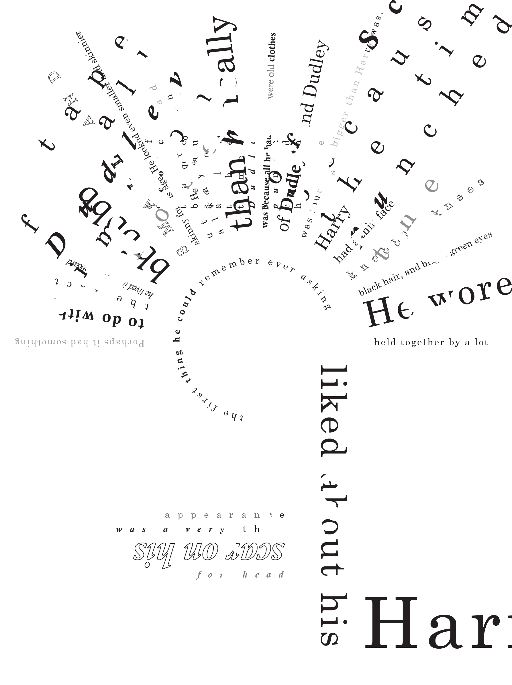 Harry Potter Typography Portrait