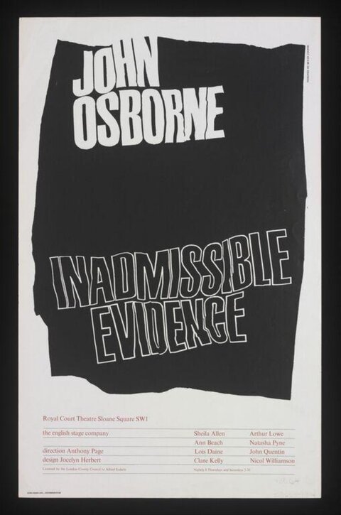 Inadmissible Evidence Theatre Poster