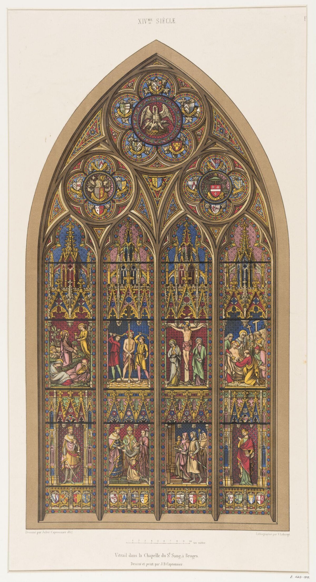 14th Century Bruges Stained Glass Window