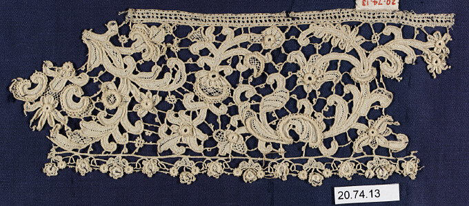 Antique Ornate Lace Border Fragment