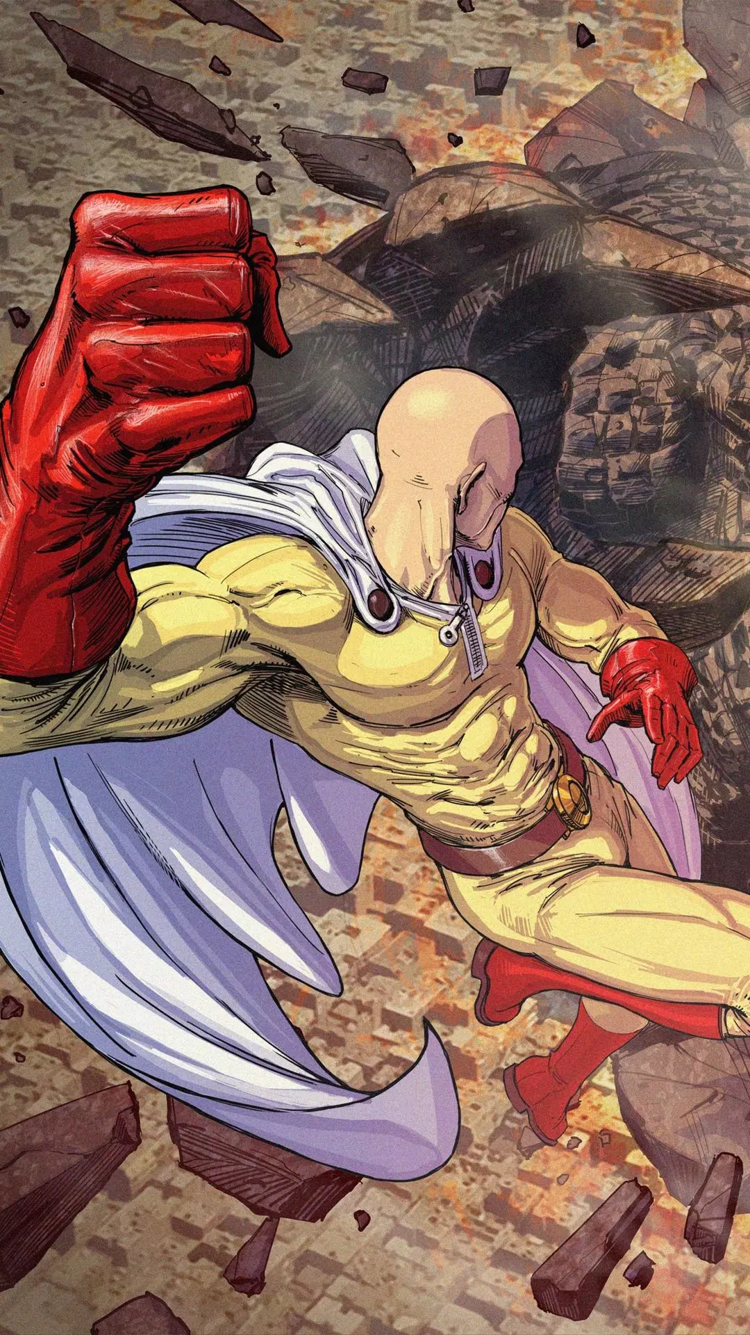 One Punch Man Saitama Punching