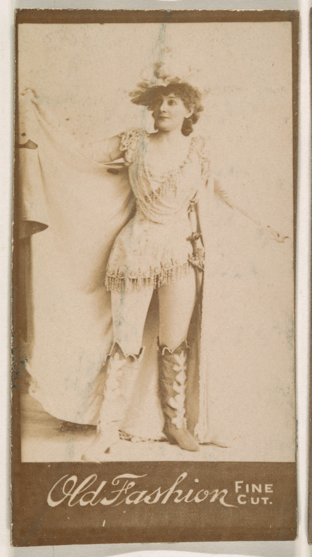 Old Fashion Fine Cut Actress Advertising Card