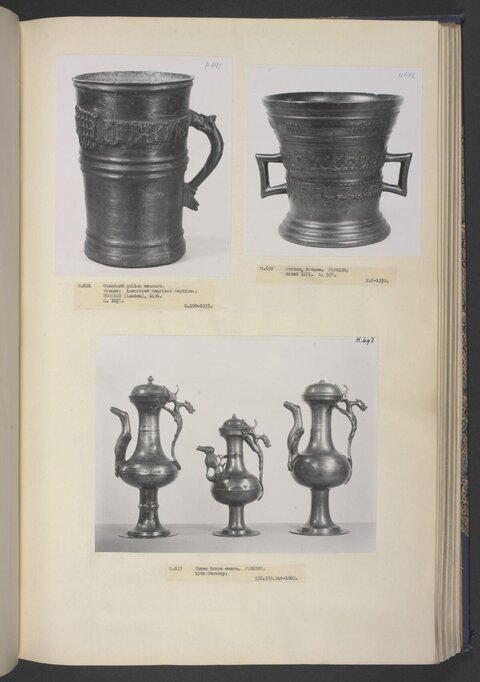 Catalog Page of Historic Metal Vessels