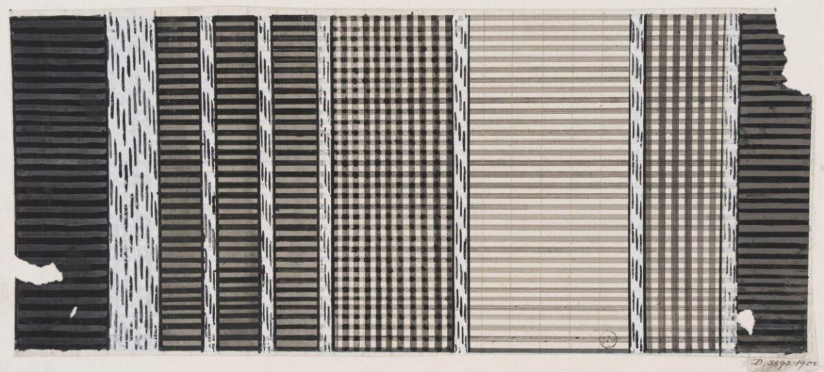 Vintage Textile Stripe Pattern Design