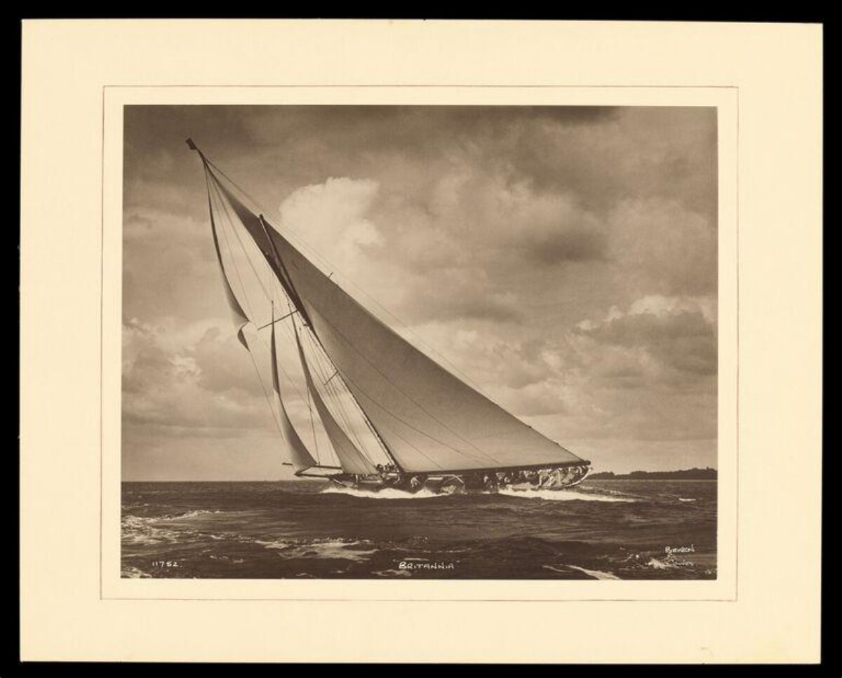 Vintage Racing Yacht Britannia at Sea