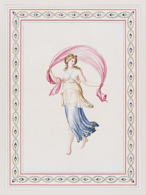 Classical Dancing Woman Watercolor