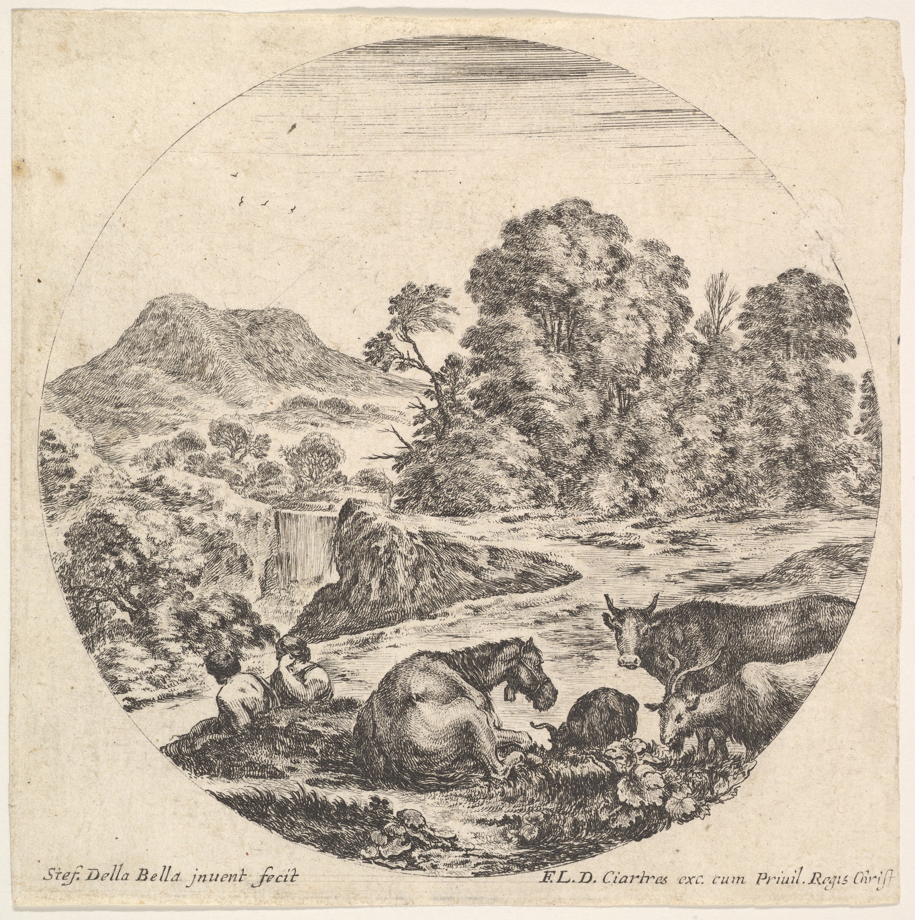 Pastoral Landscape with Cattle and Herders