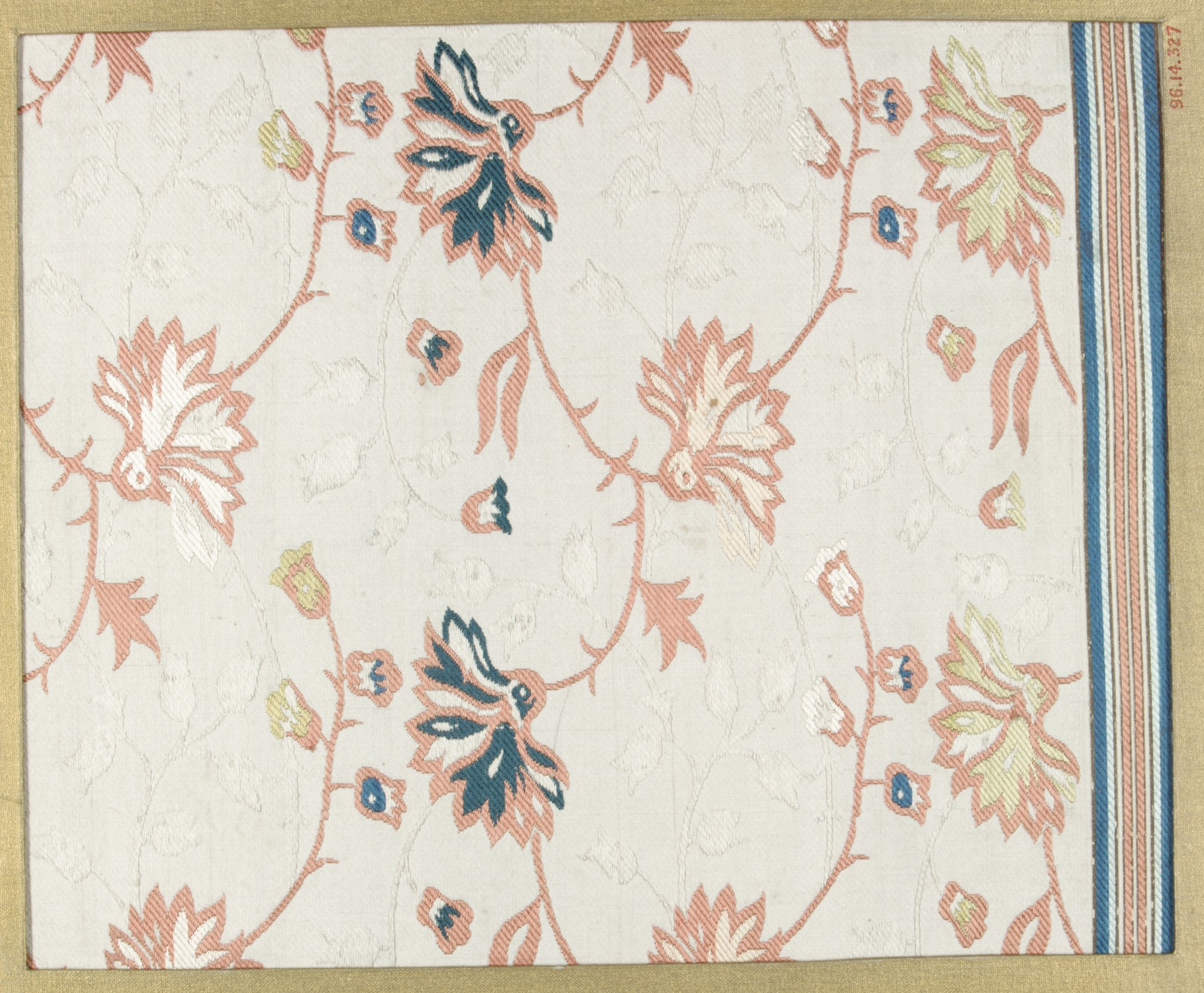 Vintage Floral Pattern Textile Sample