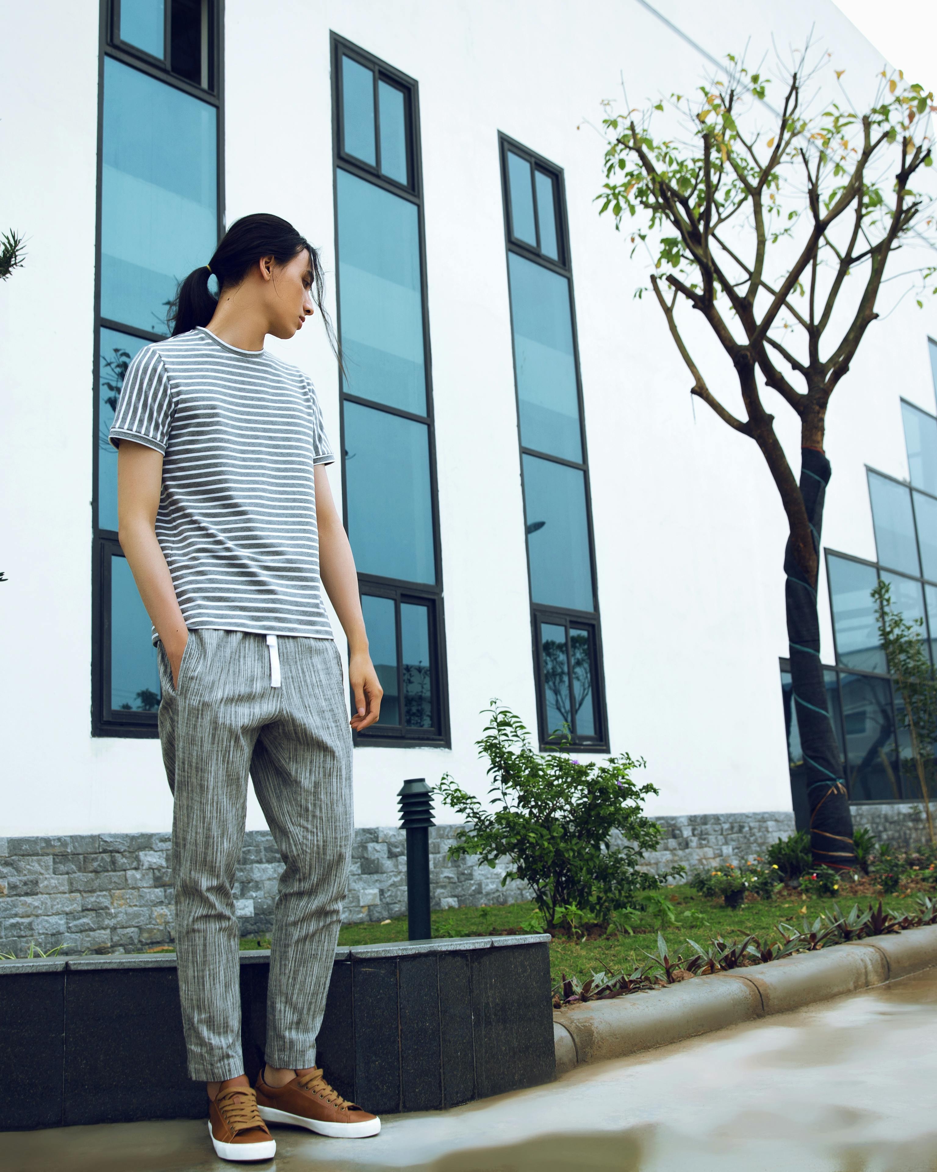 Young Man in Casual Streetwear Outdoors
