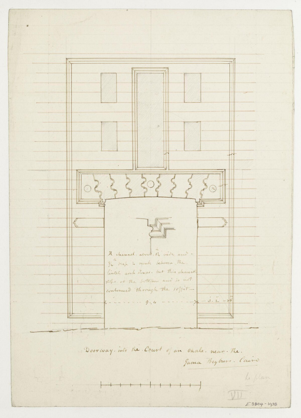 Hand-drawn Cairo Doorway Architectural Plan