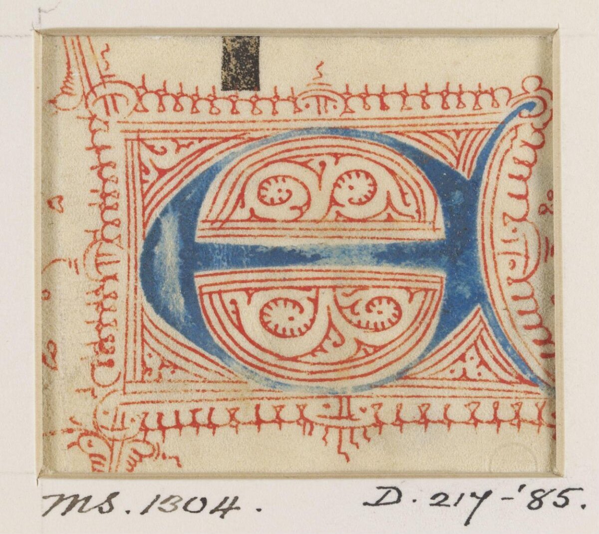 Illuminated Manuscript Initial E