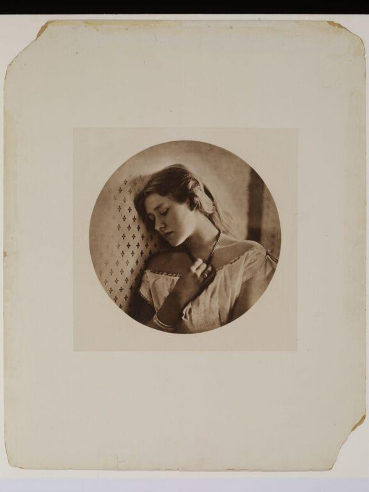 Vintage Sepia Portrait of Young Woman