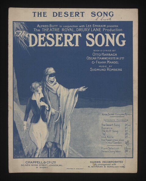The Desert Song Vintage Sheet Music Cover