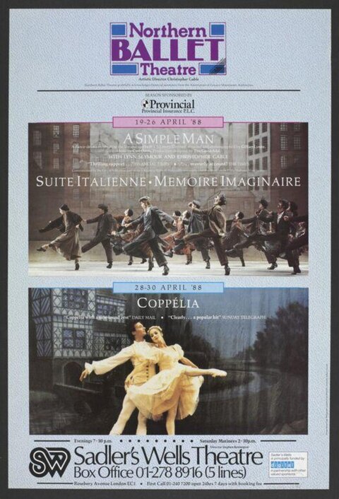 1988 Northern Ballet Theatre Performance Poster