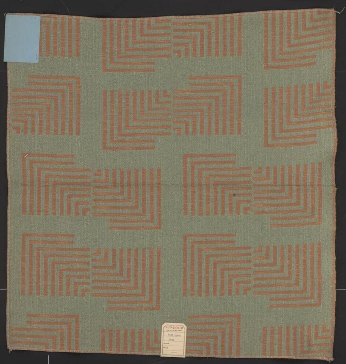 Vintage Geometric Pattern Fabric Sample