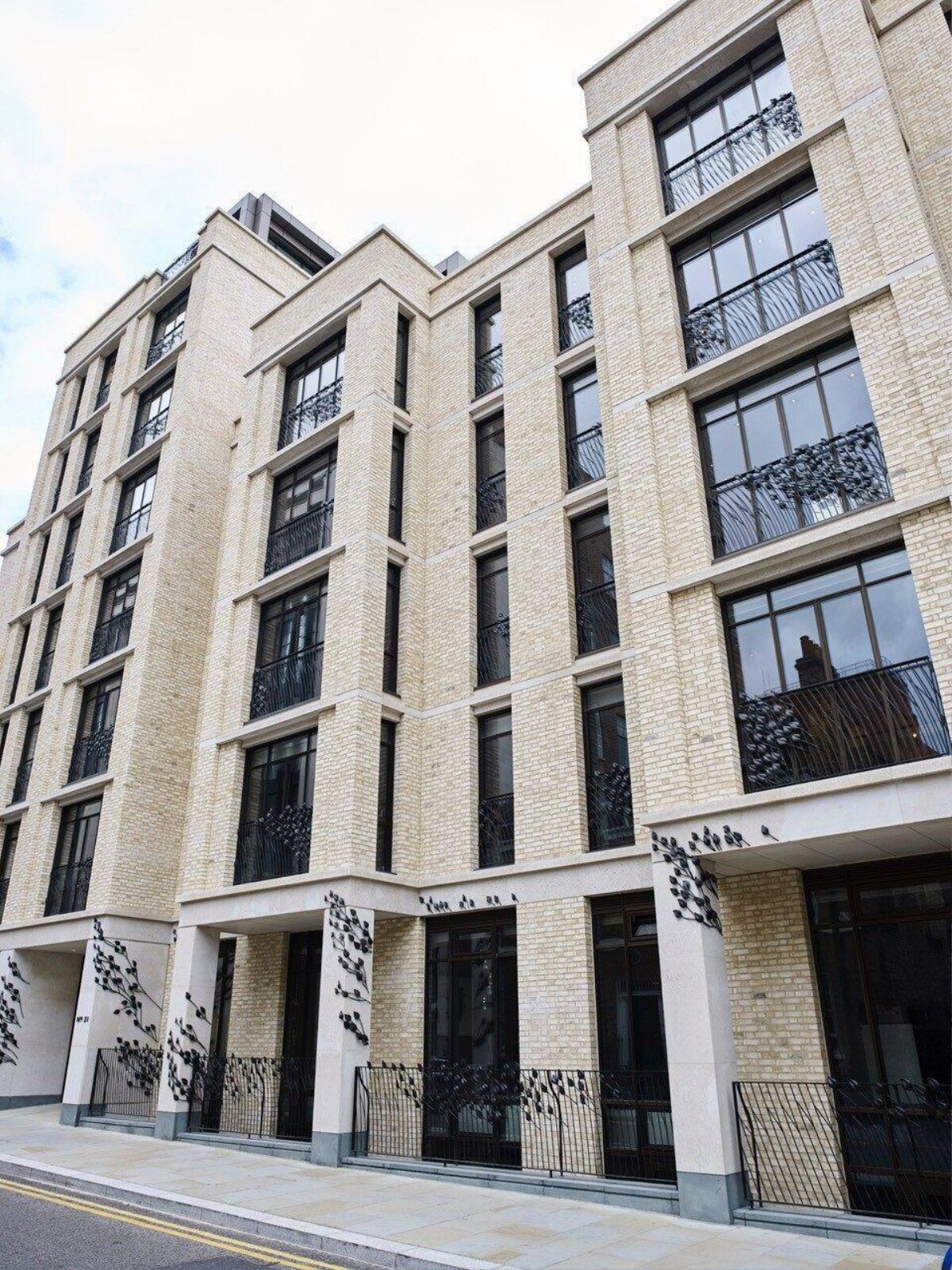 Modern Urban Brick Apartment Building