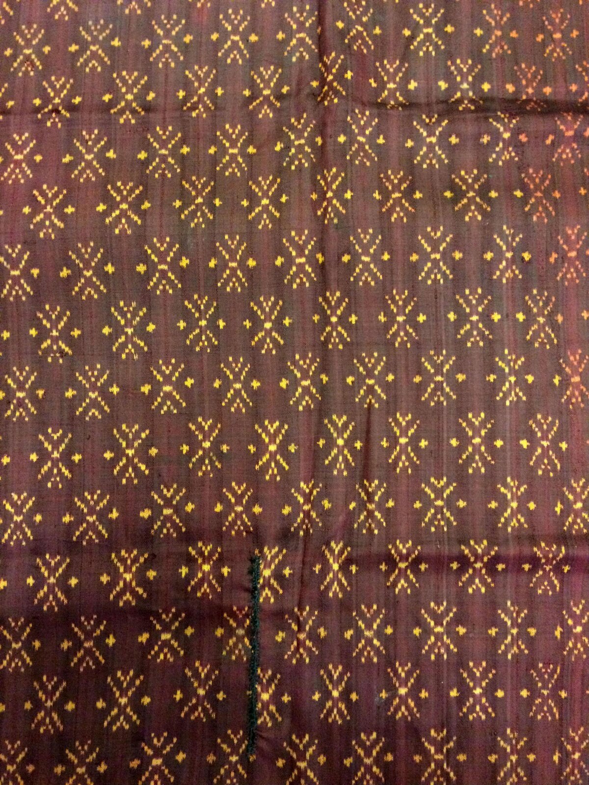 Maroon Yellow Traditional Patterned Fabric