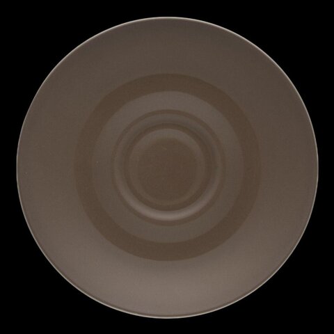 Taupe Matte Ceramic Saucer
