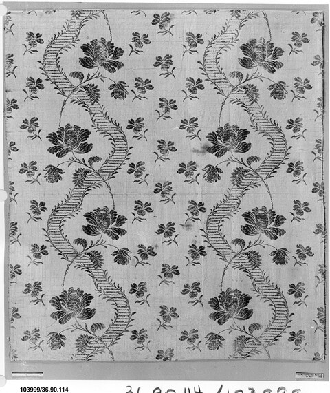 Antique Floral Patterned Silk Textile