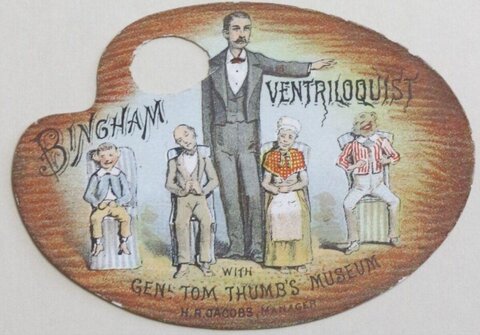 Vintage Bingham Ventriloquist Advertising Card