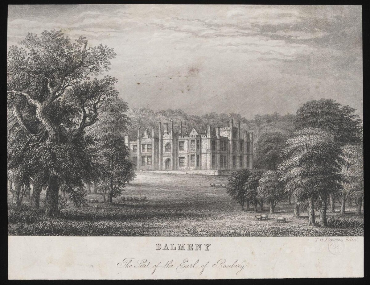 Engraving of Dalmeny Estate