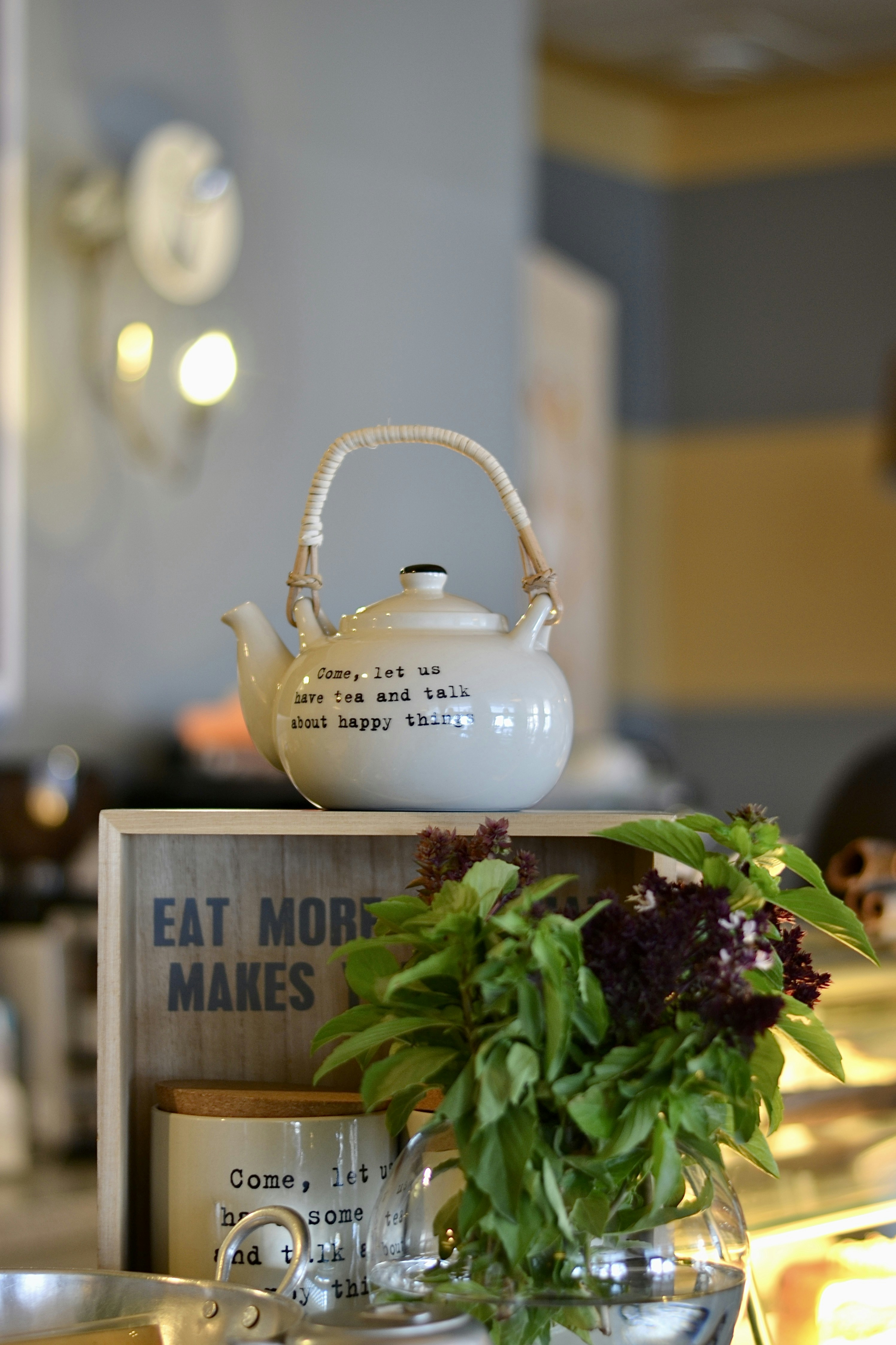 Decorative Teapot Cafe Display