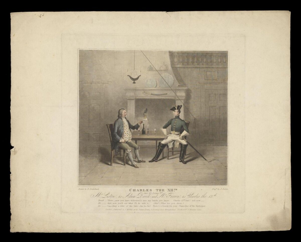 Charles the XII Theater Scene Engraving