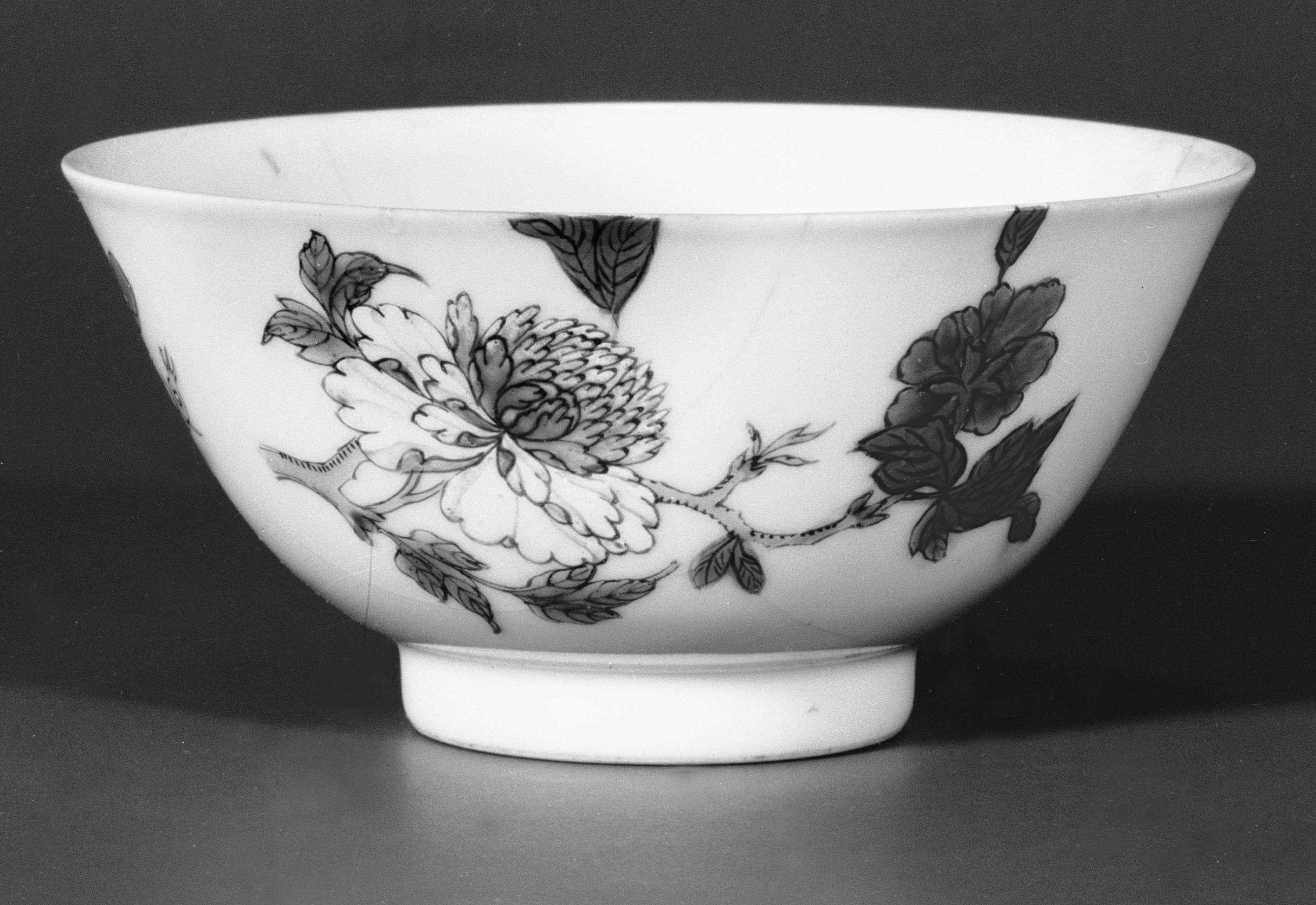 Painted Peony Porcelain Bowl