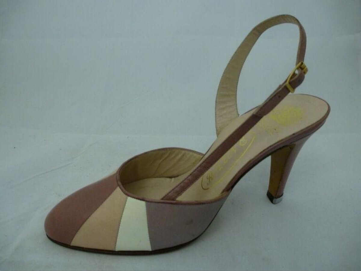 Color Block Slingback High Heel