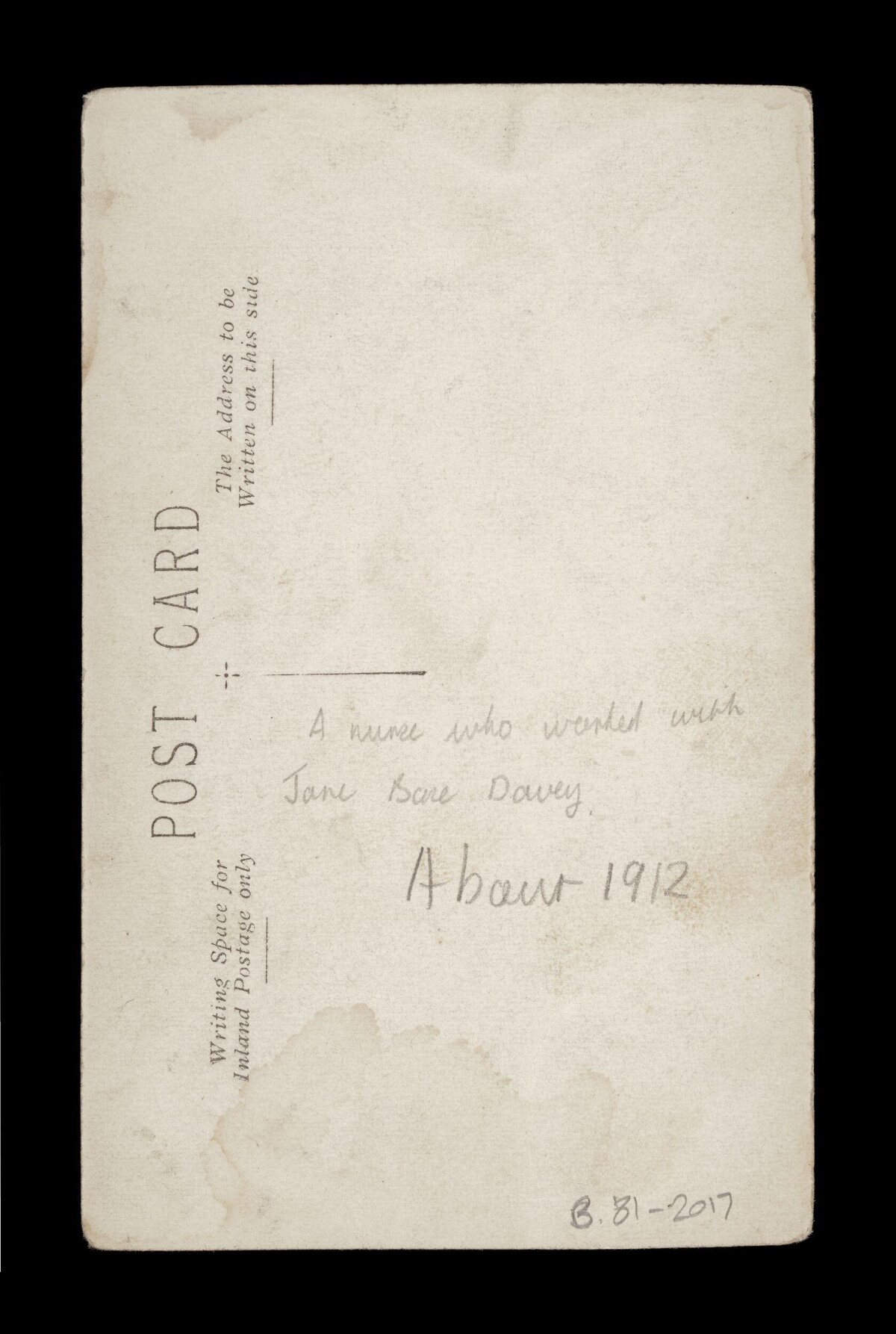 Vintage 1912 Handwritten Postcard