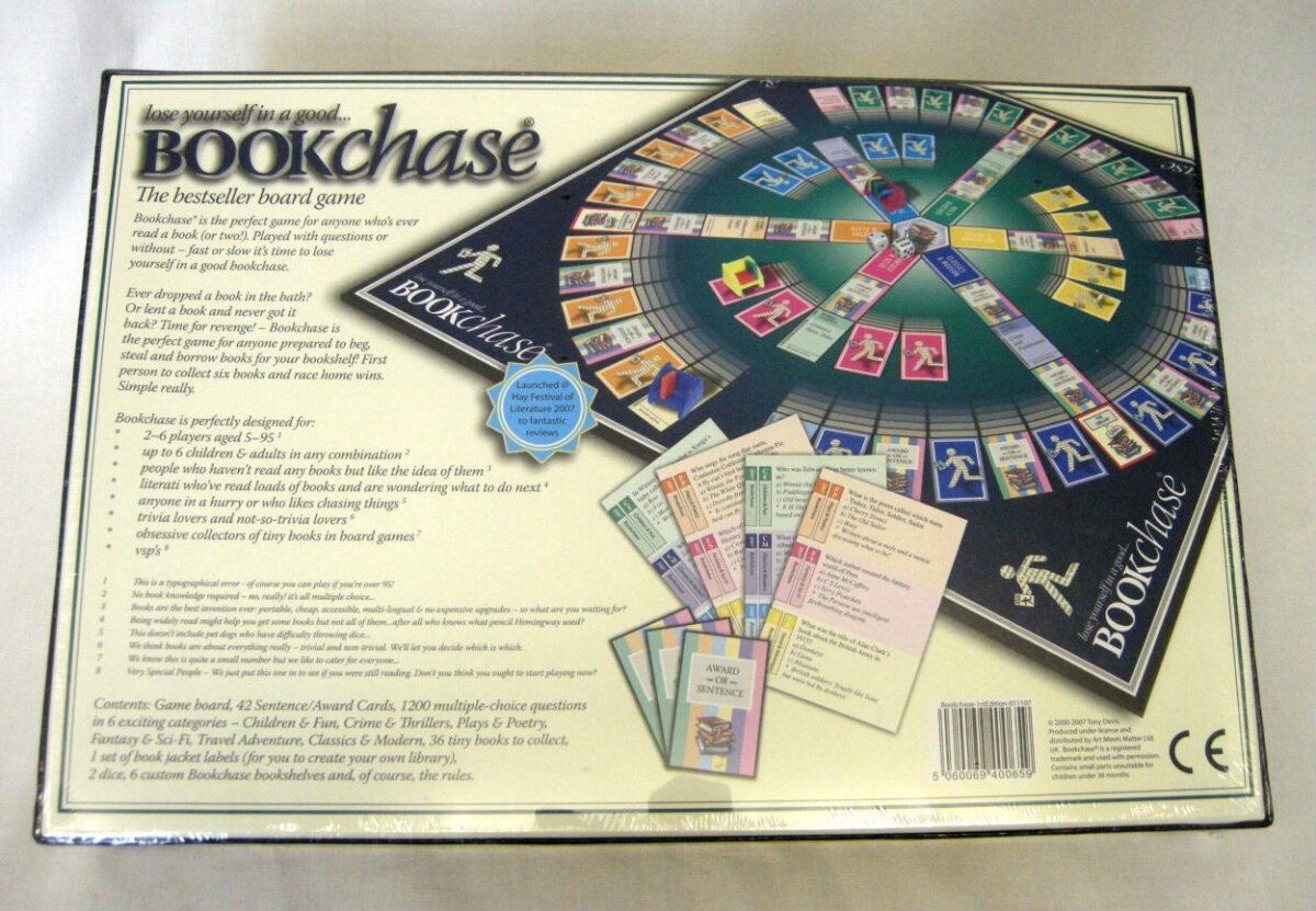 Bookchase Board Game Box Back