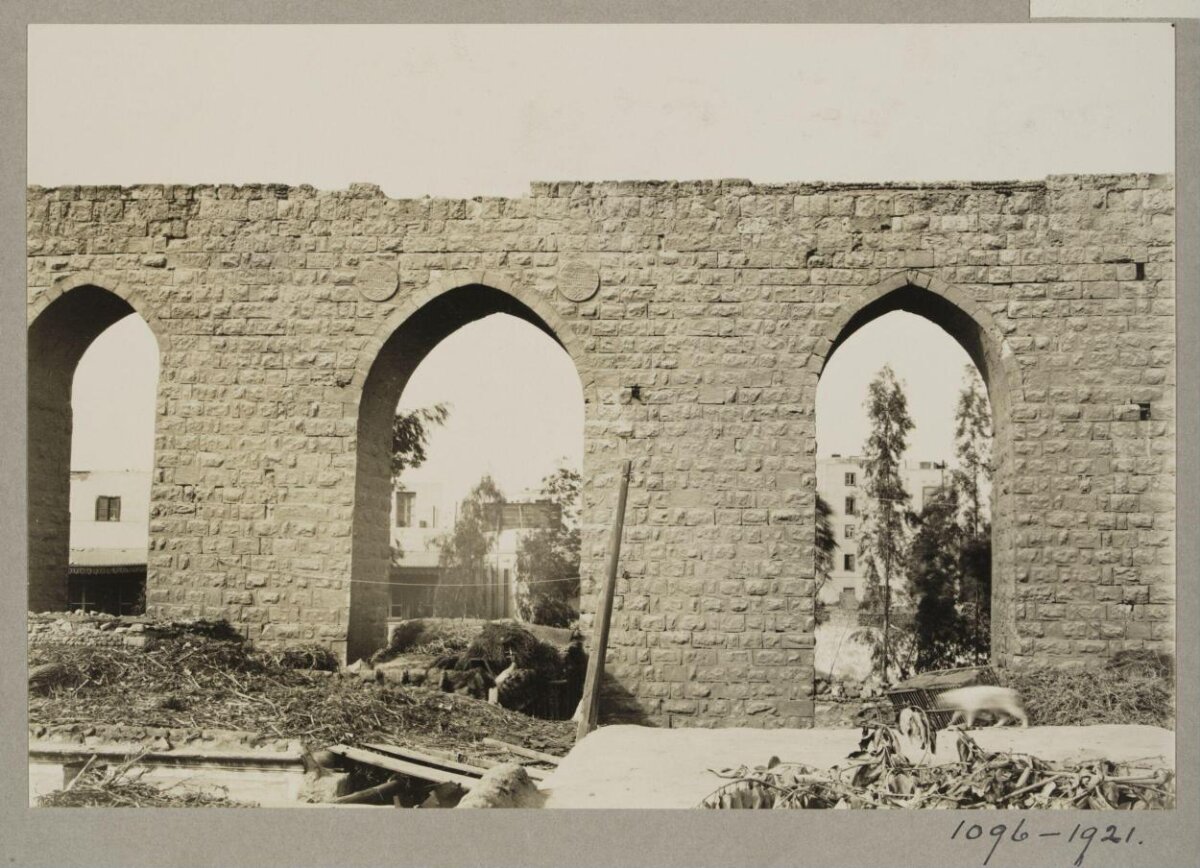 Old Stone Arched Wall Ruins