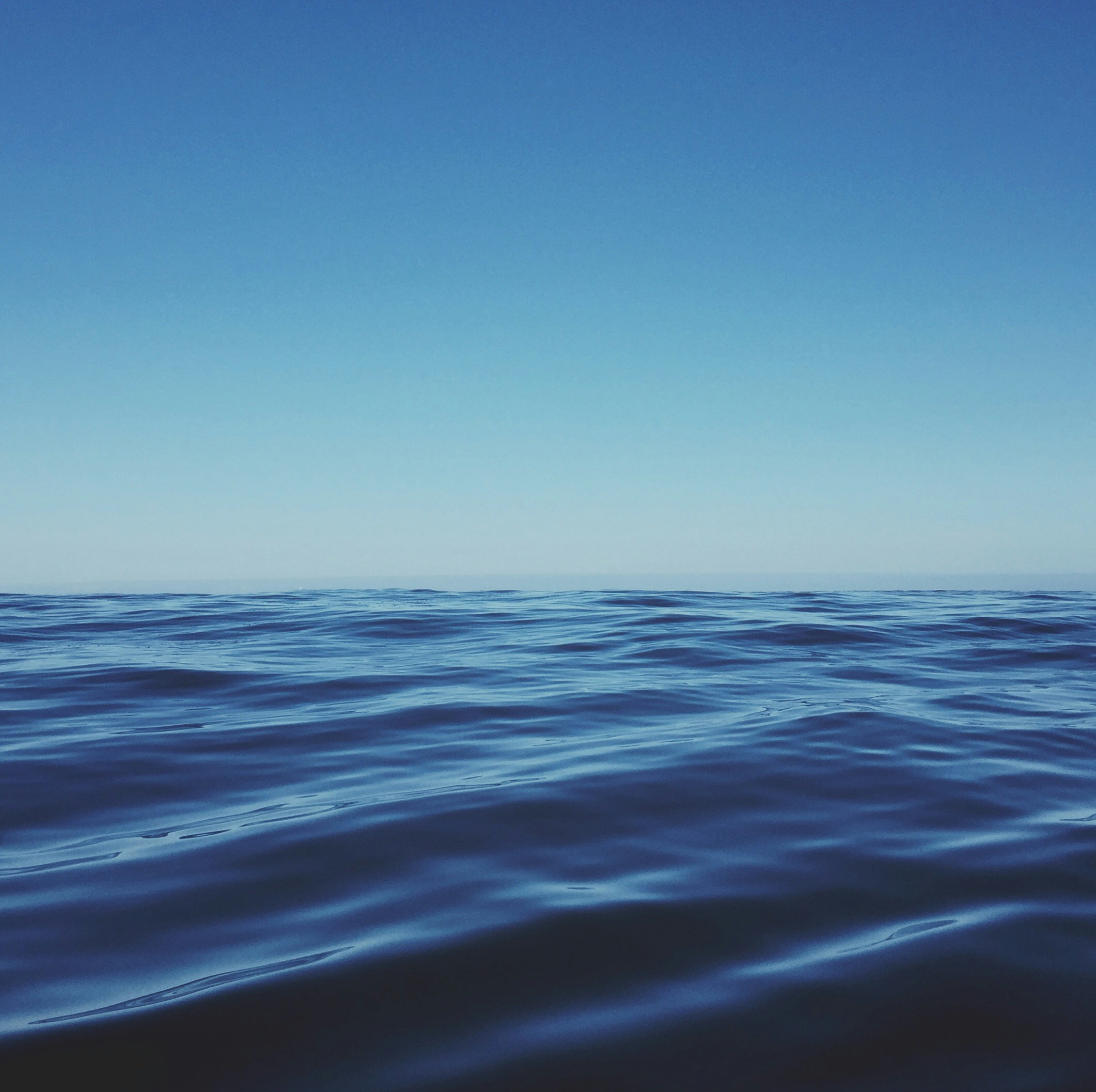 Calm Open Sea Under Clear Sky