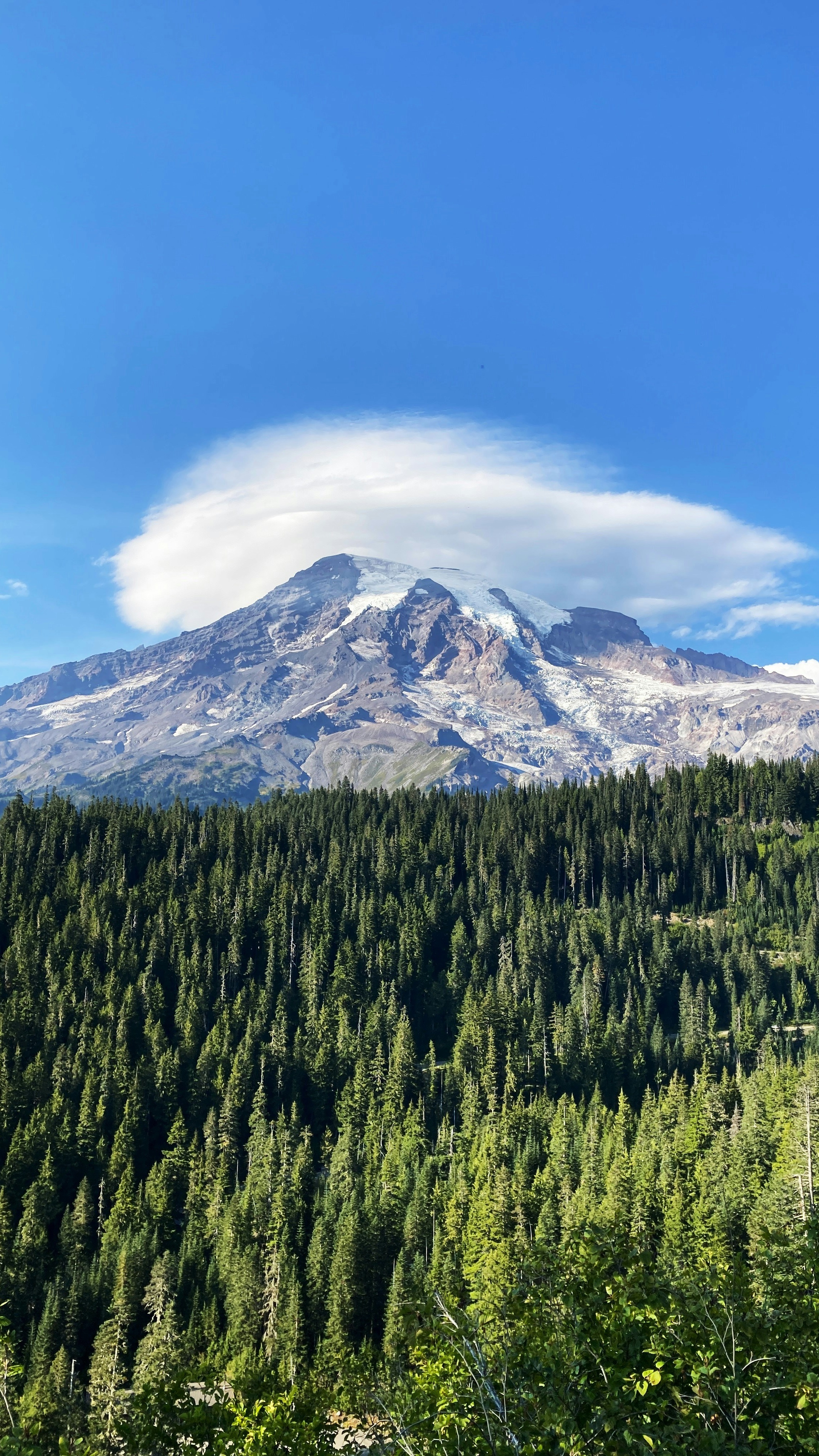 Snow-capped Mount Rainier Landscape