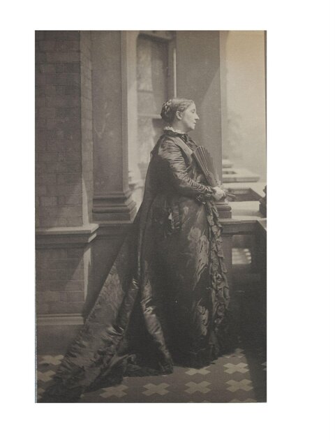 Vintage Sepia Portrait of Victorian Woman