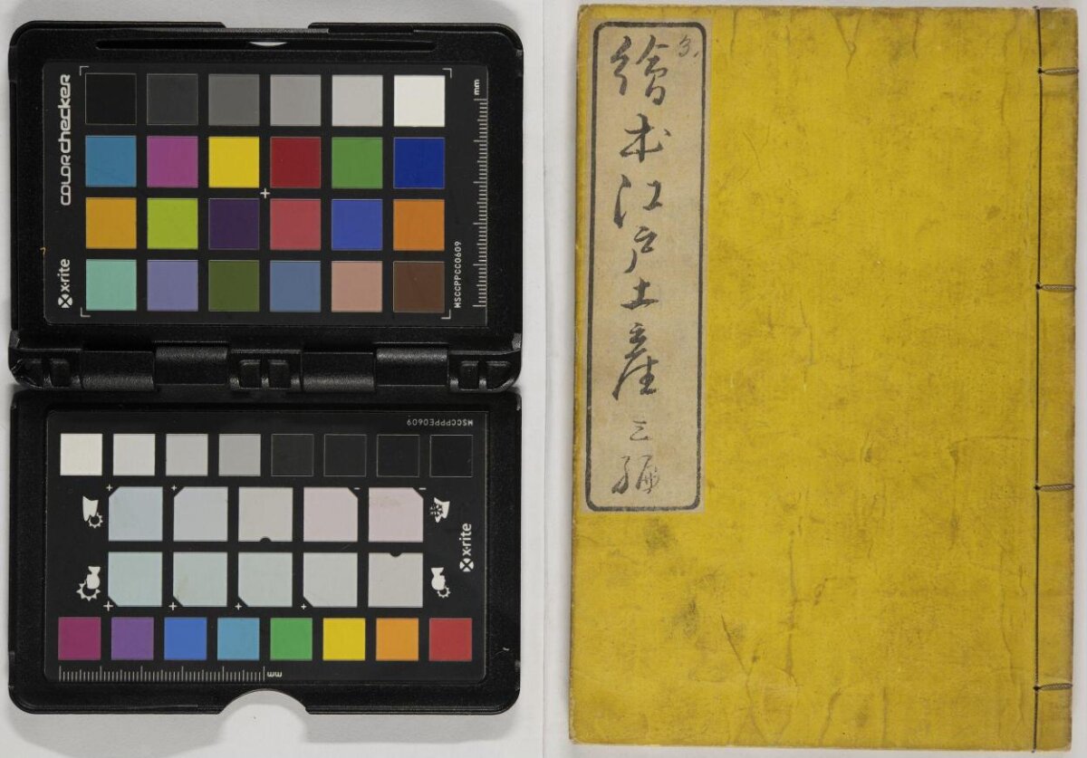 Color Checker and Antique Japanese Book