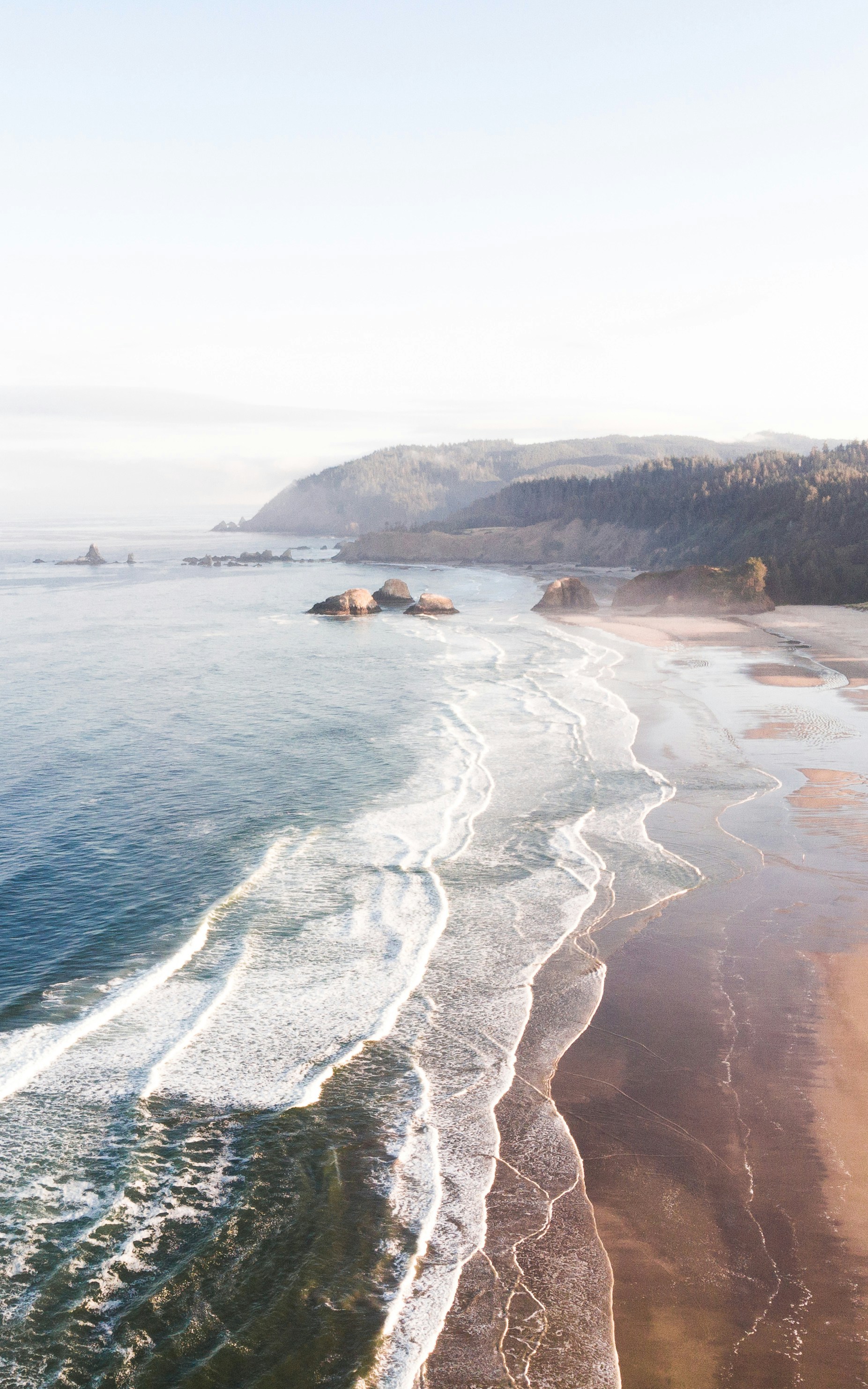 Coastal Beach Aerial View