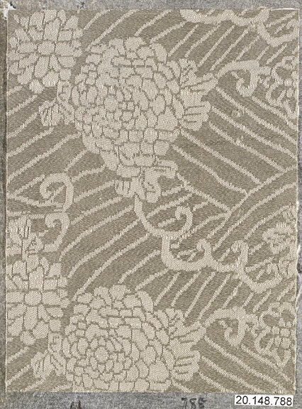 Vintage Floral Woven Textile Sample