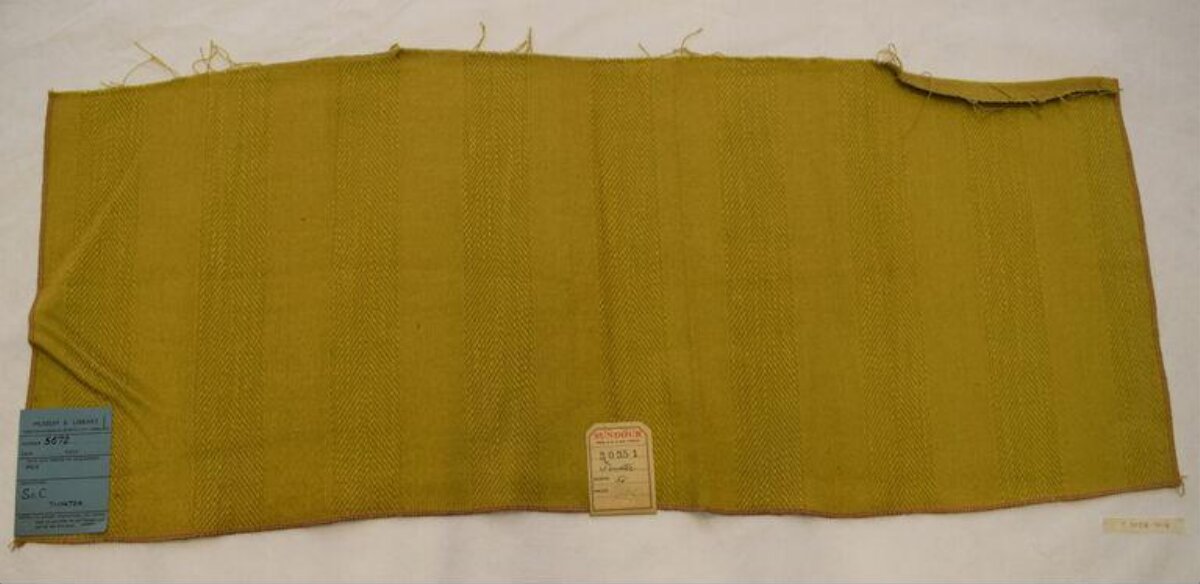 Vintage Mustard Yellow Fabric Sample