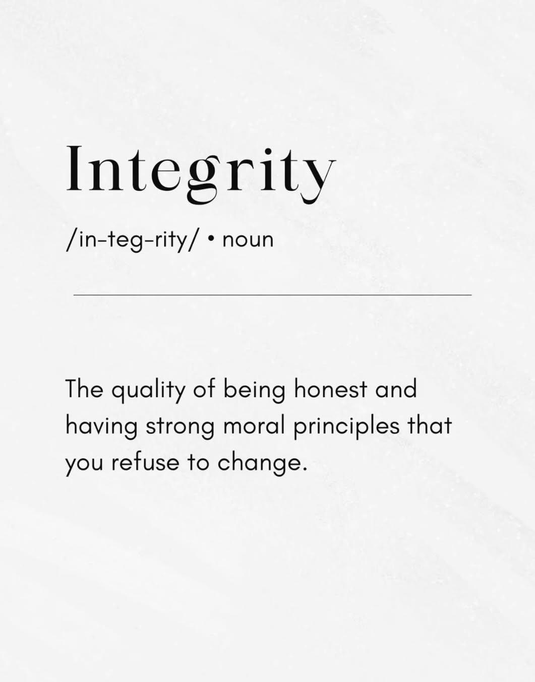 Definition of the Word Integrity
