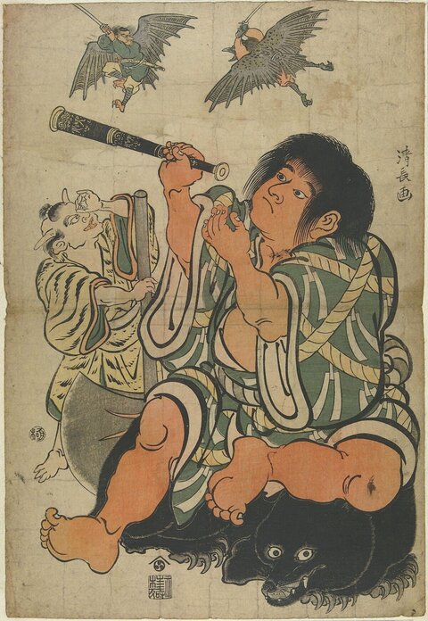 Japanese Ukiyo-e Mythical Scene