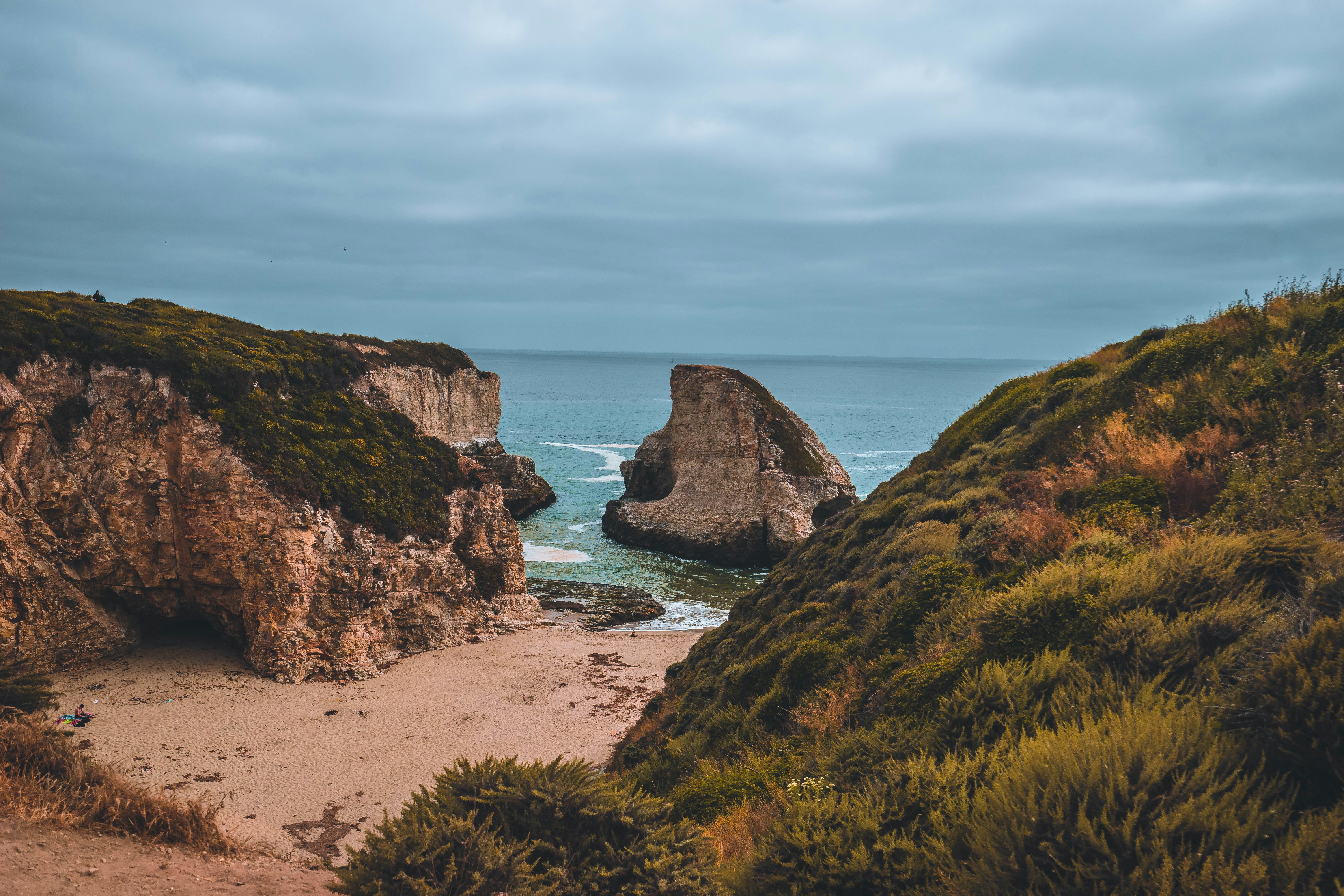 Hidden Beach in Coastal Cliffs