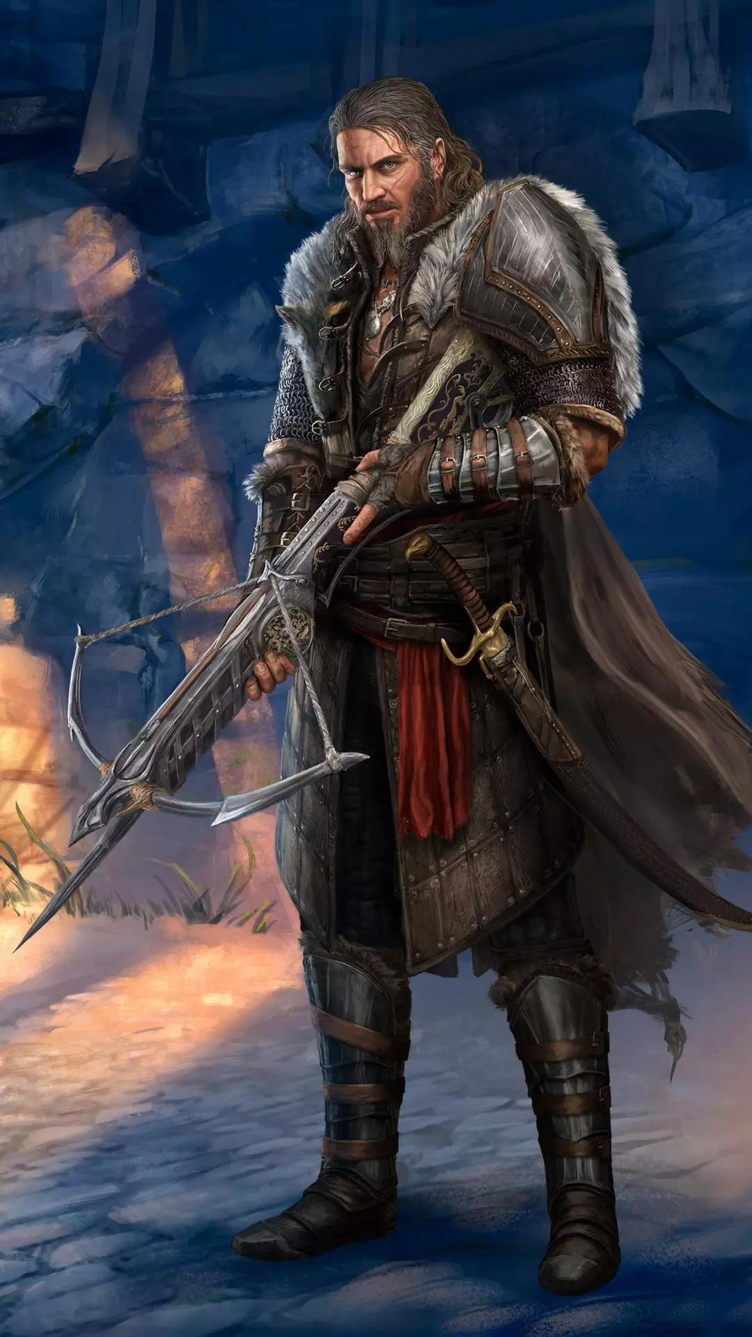 Fantasy Armored Hunter with Crossbow