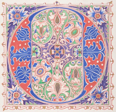 Illuminated Manuscript Initial D
