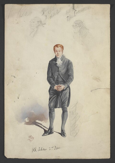Watercolor Sketch of Old Adam Costume