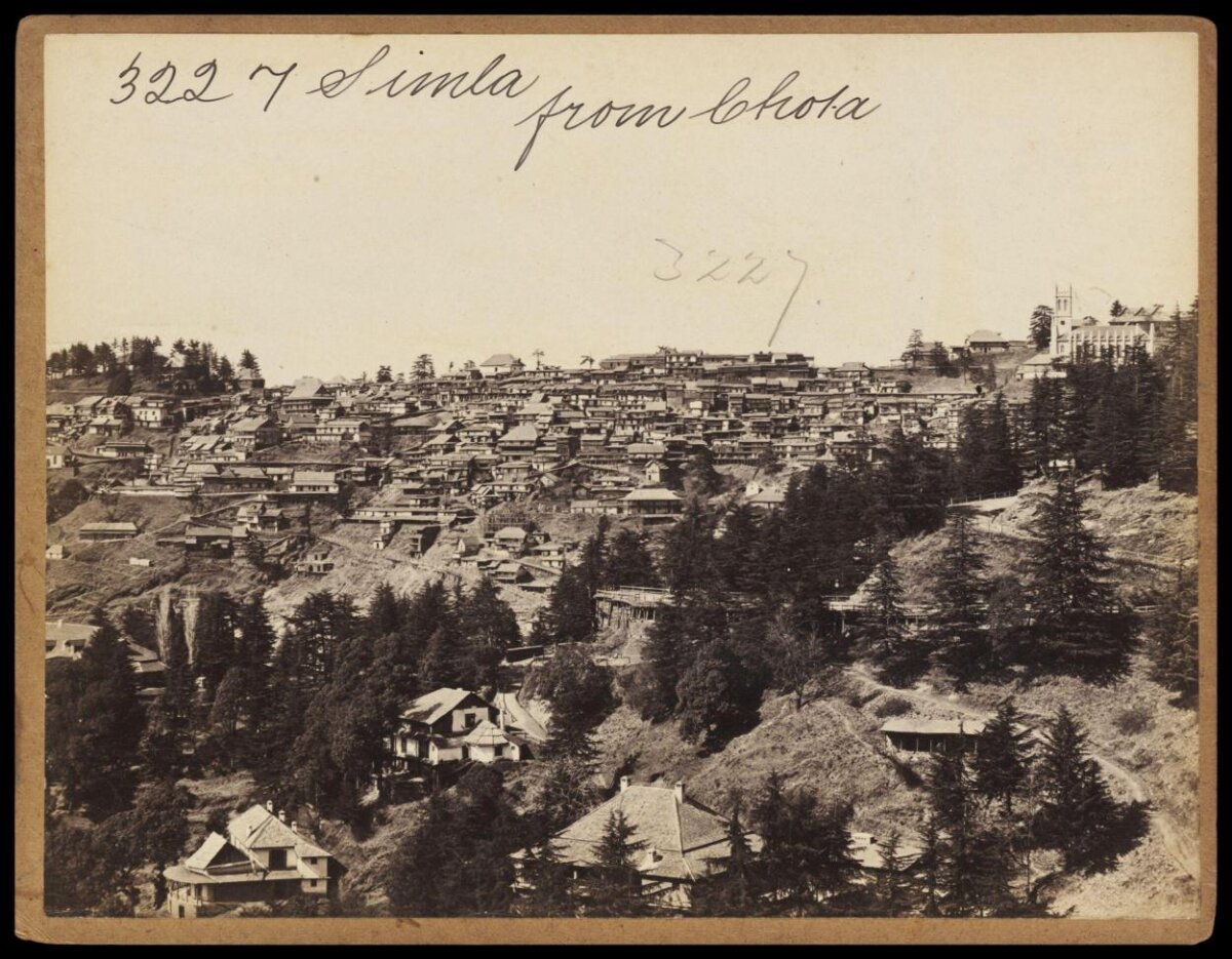 Simla Hillside Town View From Chota