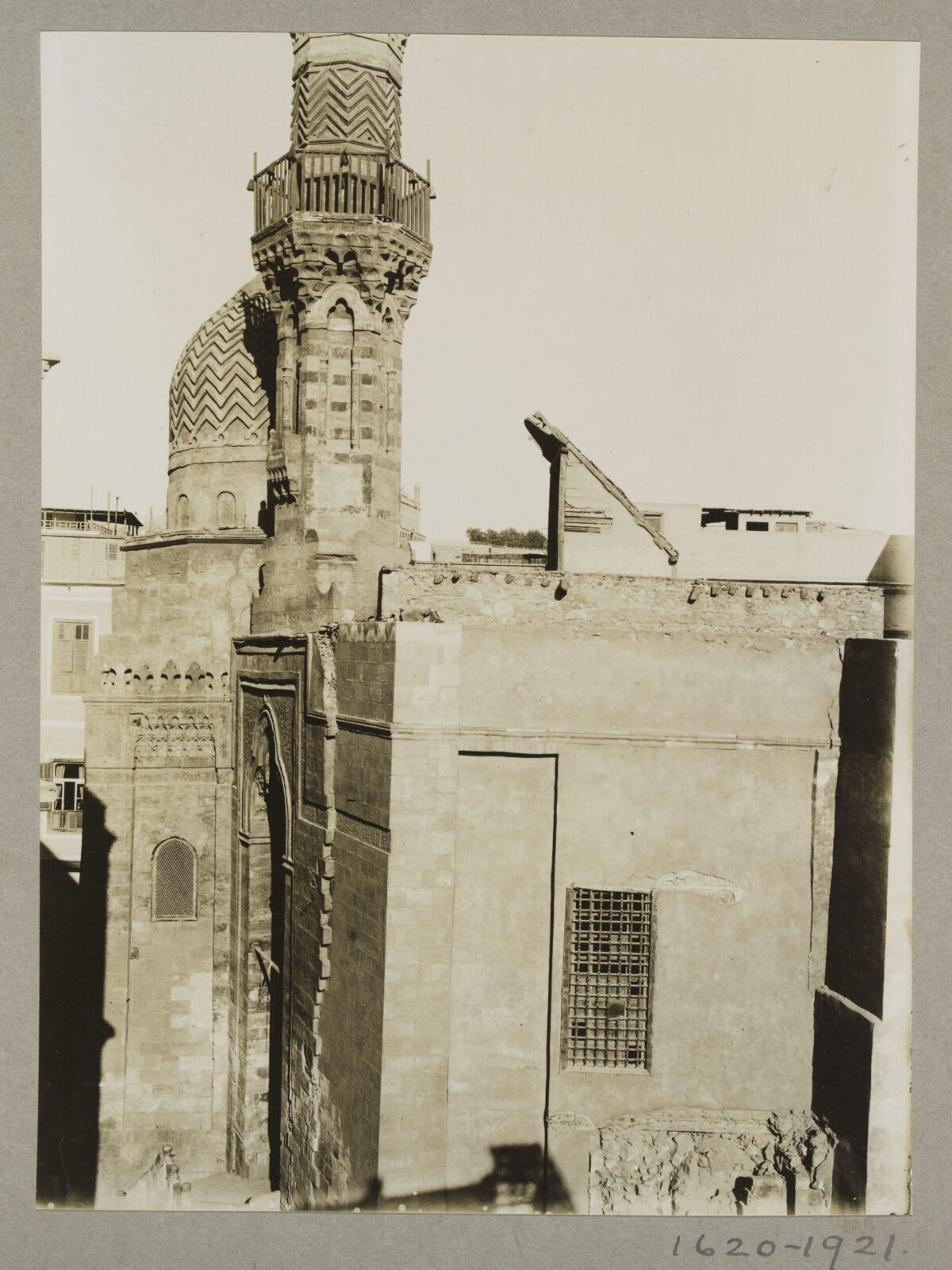 Vintage Photo of Egyptian Mosque Minaret